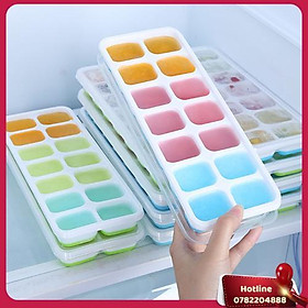 Mua Khay Làm Đá Silicon 14 Ô Có Nắp Đậy - Miễn Phí Vận Chuyển