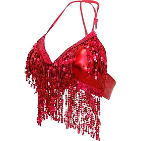 Trang Phục Belly Dance Bra Halter Top Trang Phục Biểu Diễn Sequin