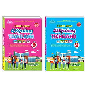 Sách - Combo 2 cuốn Chinh phục 4 kỹ năng tiếng nghe - nói - đọc - viết lớp 9