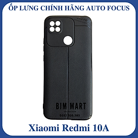 Ốp lưng Auto Focus dành cho Xiaomi Redmi 10A silicon vân da - Hàng Nhập Khẩu