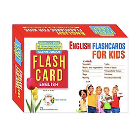 ￼Sách - English Flashcards For Kids - 125 thẻ học thông minh chuẩn theo phương pháp giáo dục của Glenn Doman