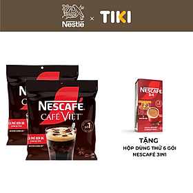 Mua [Tặng hộp dùng thử 6 gói NESCAFÉ 3IN1] Combo 2 Bịch Cà phê Hòa tan ...