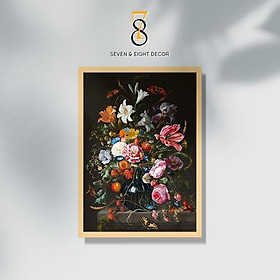 Mua Tranh Canvas | Tranh Tĩnh Vật Phong Cách Châu Âu Cổ Điển 1FVVINT015 | Tranh Căng Khung Cao Cấp - Tặng Kèm Đinh Đa Năng