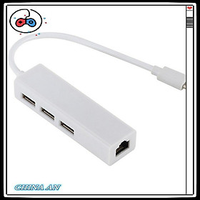 Bộ chuyển đổi nhiều cổng USB-C USB 3.1 Type-C sang cổng cáp mạng Ethernet Lan USB RJ45