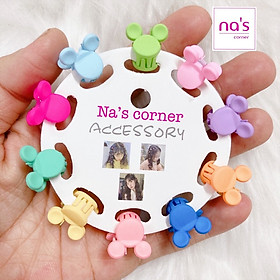 Bộ 10 kẹp tóc mini nhí nhiều màu sắc Hàn Quốc cho bé gái dễ thương
