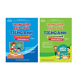 Hình ảnh Sách - Combo Trọng tâm kiến thức tiếng anh luyện thi vào lớp 6 (Tập 1+ Tập 2) - Không đáp án