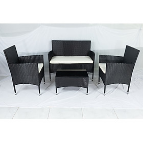 Mua WEGO Bộ sofa ngoài trời bằng mây nhựa/ Bàn ghế sân vườn/ Sofa ban công/ Sofa hồ bơi – 3 GHẾ / Outdoor Furniture Rattan Chair Set Rattan Sofa 3 Seater Garden Table and Chair