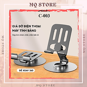 Mua Giá đỡ điện thoại chân đế xoay 360 độ C-003   chất liệu hợp kim nhôm chắc chắn ( hàng chính hãng)