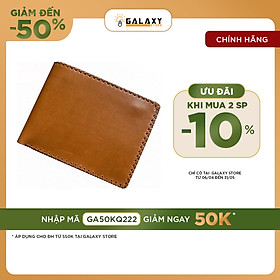 Ví Nam Bóp Nam Da Thật Handmade Galaxy Store GVN10 - Nâu Vàng - Nâu Vàng