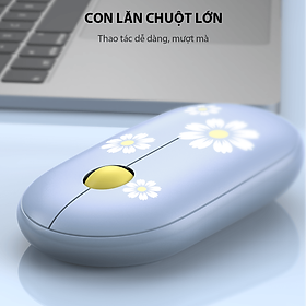 Mua Chuột Không Dây ROBOT M230 Tĩnh Âm Thiết Kế Dễ Thương Silent Nhấp Im Lặng Nhỏ Gọn Tiện Dụng Thuận Tiện Di Chuyển Họa Tiết Cute - Hàng chính hãng - Flower