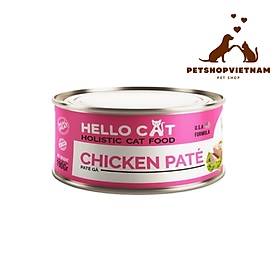 Pate Tươi Dành Cho Mèo Kén Ăn Tất Cả Các Giống Mèo Ở Mọi Độ Tuổi Hương Vị Gà - Hello Cat Chicken Pate 190G