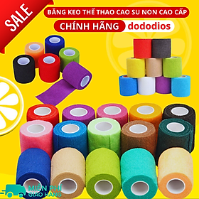 Băng keo thể thao quấn cổ chân quấn cổ tay cao su non tự dính đá bóng y tế chống chấn thương. Băng keo thể thao đá bóng, băng cuốn thể thao vải tự dính, băng quấn y tế cuốn ngón tay, cổ tay, cổ chân - Hàng chính hãng dododios - MÃ 02
