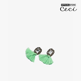 CECI - Khuyên tai nữ dáng thả tua rua thời trang CC1-02000130