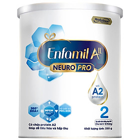 Sữa bột Enfamil A2 Neuropro 2 cho trẻ từ 6 - 12 tháng tuổi – 350g