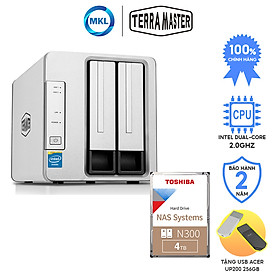 Mua Combo ổ cứng mạng Nas Terra Master F2-221 2 khay + ổ cứng HDD Nas Toshiba N300 4TB - hàng chính hãng