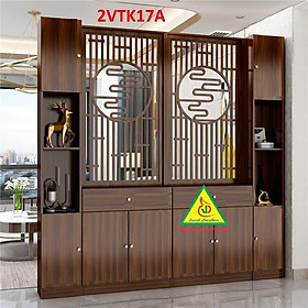 Vách ngăn tủ kệ , vách ngăn phòng khách nhà bếp 2VTK17A - Nội thất lắp ráp Viendong Adv