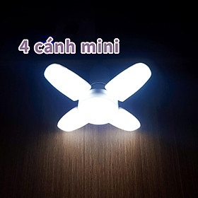Đèn LED 4 cánh 60W, 75W; 4 cánh mini 28W siêu sáng tiết kiệm điện có thể xếp gọn chuôi xoắn E27