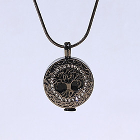 Carved Cremation Urn Necklace Memorial Pendant Keepsake Locket for Women Men