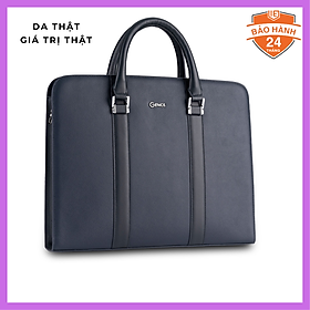 Túi Xách, Cặp Công Sở Thời Trang Nam Da Bò Epsom Cao Cấp CDX16 Xanh