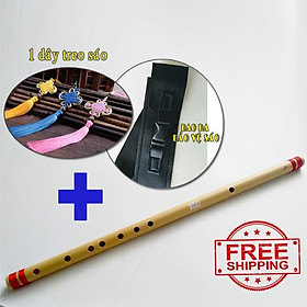 Mua Sáo trúc A4 LA TRẦM chuẩn âm cơ bản HL149 - kèm 1 bao da cao cấp và 1 dây treo sáo