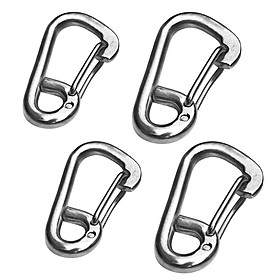 2pcs Stainless Steel Carabiners Spring Snap Hook for Climbing Camping Hiking