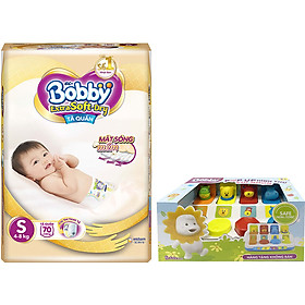Tã Quần Cao Cấp Bobby Extra Soft Dry S70 (70 Miếng) - Tặng 1 hộp đồ chơi pop-up animal