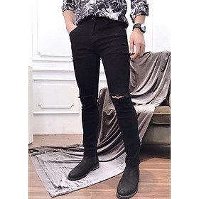 Quần Jeans Rách Gối Nam Dáng Trẻ Trung RACHGOI01