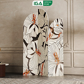 Mua Bộ bình phong 3 tấm họa tiết hiện đại thương hiệu IGA - IG416