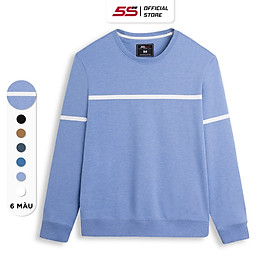 Áo Sweater Nỉ Nam 5S Dài Tay Cổ Tròn, Vải Cotton USA Cao Cấp, Mềm Mại, Giữ Ấm Tốt, Thiết Kế Năng Động