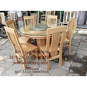 Bàn ghế ăn gỗ sồi nga