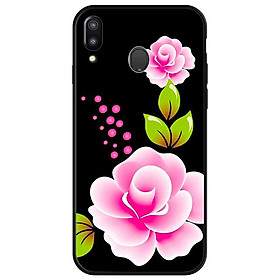 Ốp lưng cho Samsung Galaxy A30 nền đen hoa hồng 1 - Hàng chính hãng