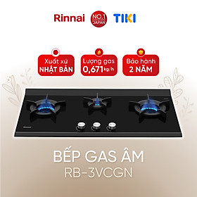 Mua Bếp gas âm đầu đốt trong Rinnai RB-3VCGN mặt bếp kính SCHOTT và kiềng bếp gang - Hàng chính hãng.