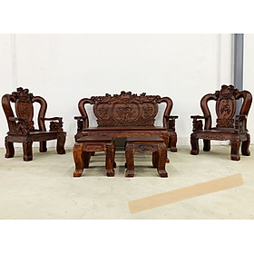 Bàn ghế gia đình , bộ bàn 6 món , Bộ bàn ghế phòng khách sofa gỗ Tràm tay 12 ghê