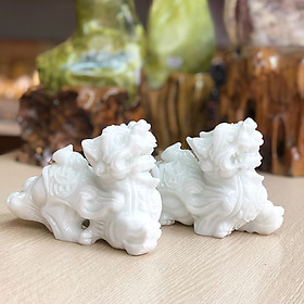 Mua Căp Tỳ Hưu Phong Thủy Trắng Đá Tự Nhiên