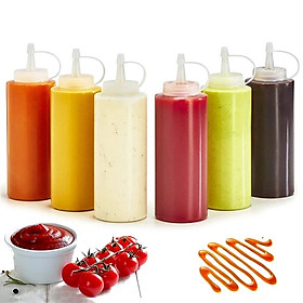 Mua Chai Nhựa Đựng Sốt Siro Có Chia Vạch  Nước Đường - Chai Tương Nhựa Các Size - Màu Trắng