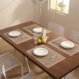 Mua Tấm Lót Bàn Ăn PVC Thiết Kế Viền Caro Sang Trọng