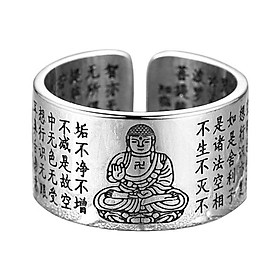 Nhẫn Nam Bạc Hiểu Minh NA543-TH Phật Bản Mệnh A Di Đà - Tuổi Tuất, Hợi Bạc ý