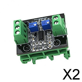 2xCurrent to Voltage Isolation Transmitter Signal Converter 4-20mA to 0-10V