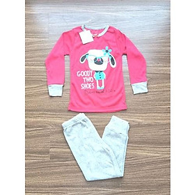 Bộ quần áo dài tay màu hồng cho bé gái dưới 18 kg