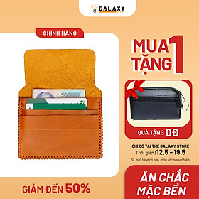 Ví Bóp Nam Nữ Nhỏ Mini Handmade Da Bò Thật Galaxy Store GVL - Hàng Chính Hãng