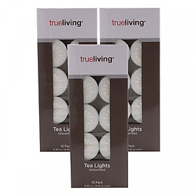 Mua Combo 3 Hộp 10 Nến Tealight Trắng Không Khói Mỗi Nến Đốt 4 Giờ (30 Cái)