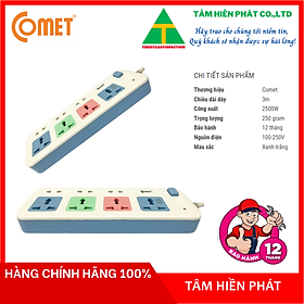 Ổ cắm điện Comet 7 lỗ 3m CES4433 - Hàng chính hãng