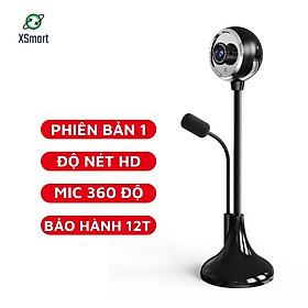 Webcam máy tính có mic xoay 360 A09 FULL HD NEW 2023 cao cấp dùng học tập, live camera trên pc laptop - Hàng Chính Hãng