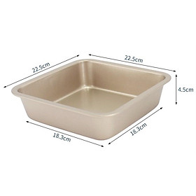 KHUÔN VUÔNG ĐÁY LIỀN CHỐNG DÍNH ĐEN & VÀNG 22CM