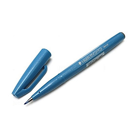 Bút lông viết chữ calligraphy Pentel Fude Touch Brush Sign Pen - Màu xanh da trời (Sky Blue)