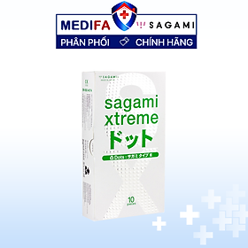 Bao cao su Sagami White box - Có gai - Hộp 10 chiếc