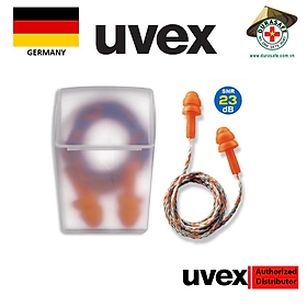 NÚT BỊT TAI UVEX 2111237 Whisper Reusable Corded Earplug in Case 23dB (One Pair)