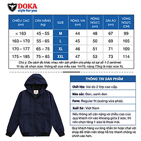 Áo khoác dù nam Dokafashion phối nón có túi trong và 2 túi ngoài dây kéo, vải dù ấm áp, cản gió hiệu quả EZAK23 Áo Khoác Dù Nam Dokafashion Phối Nón Có Túi Trong Và 2 Túi Ngoài Dây Kéo, Vải Dù Ấm Áp, Cản Gió Hiệu Quả Ezak23