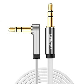 Mua Ugreen UG10757AV119TK 1M màu Trắng Cáp âm thanh 2 đầu 3.5mm dương đầu vuông góc mạ vàng - HÀNG CHÍNH HÃNG