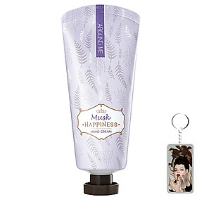 Hình ảnh Kem dưỡng da tay Around Me Happiness Hand Cream Hàn Quốc 60g (Hươu xạ) + Móc khóa